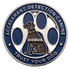 erie fire department dog challenge coin back