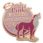 shades of pink foundation 2023 walk at the zoo lapel pin wolf