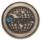 parker wellbore vision award challenge coin back