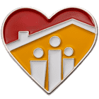 casa familia heart lapel pin