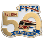 pioneer valley transit authority 50th anniversary lapel pin