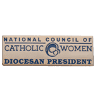 national council of catholic women diocesan president lapel pin