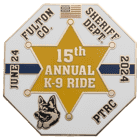 sheriff department 2024 15th annual k9 ride lapel pin