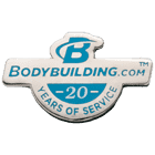 body building com 20 years of service lapel pin
