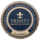 trinity preparatory school class of 2024 alumni challenge coin front