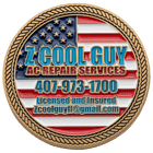 z cool guy ac repair services challenge coin back