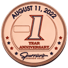 spurriers gridiron grille august 11 1 year anniversary challenge coin 1