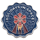 kennedy space center holidays in space lapel pin