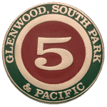 hillcrest tree farm glenwood south park and pacific 5 lapel pin