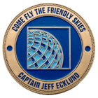 thank you for flying united airlines captain jeff ecklund challenge coin 1