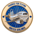 thank you for flying united airlines captain jeff ecklund challenge coin 2