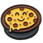 deep dish llc pizza lapel pin