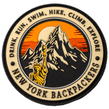 new york backpackers swim run hike climb explore pvc patch
