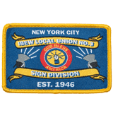 nyc ibew local union number 3 sign division patch