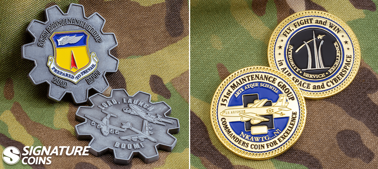 36th Maintenance Group and 151st Maintenance air force coins by signature coins
