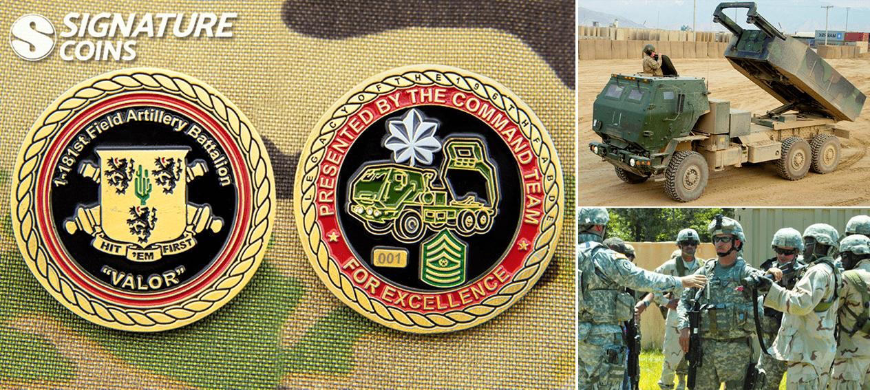 181st Field Artillery Battalion Challenge Coin - Miitary Police Coins