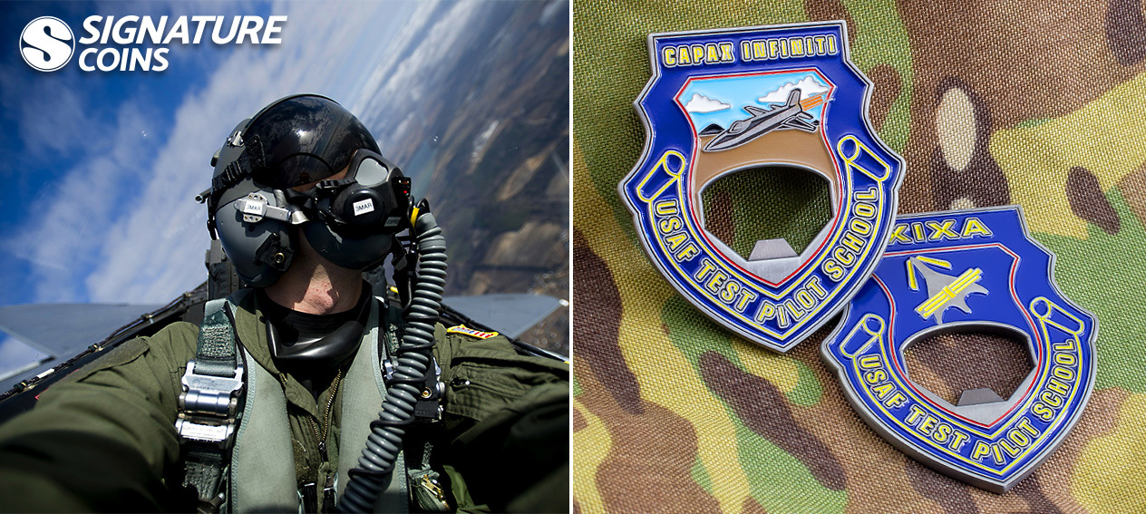 USAF test pilot School coins by Signature Coins