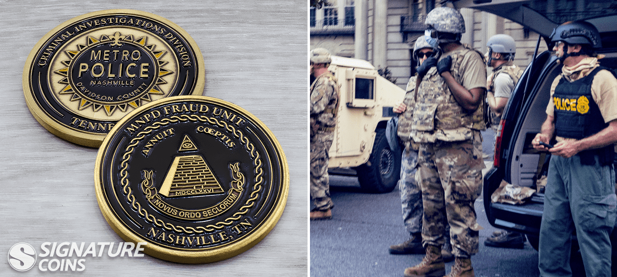 Metro Police Fraud Unit - US Secret Service Challenge Coin - by Signature Coins