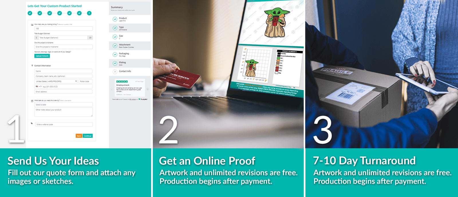ordering pins made easy - signature pins