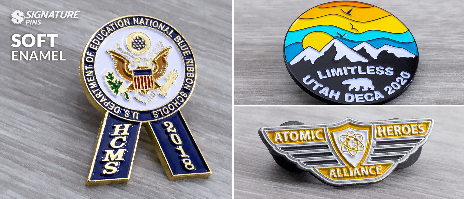 what is soft enamel - signature pins