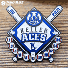 Keller aces trading pin