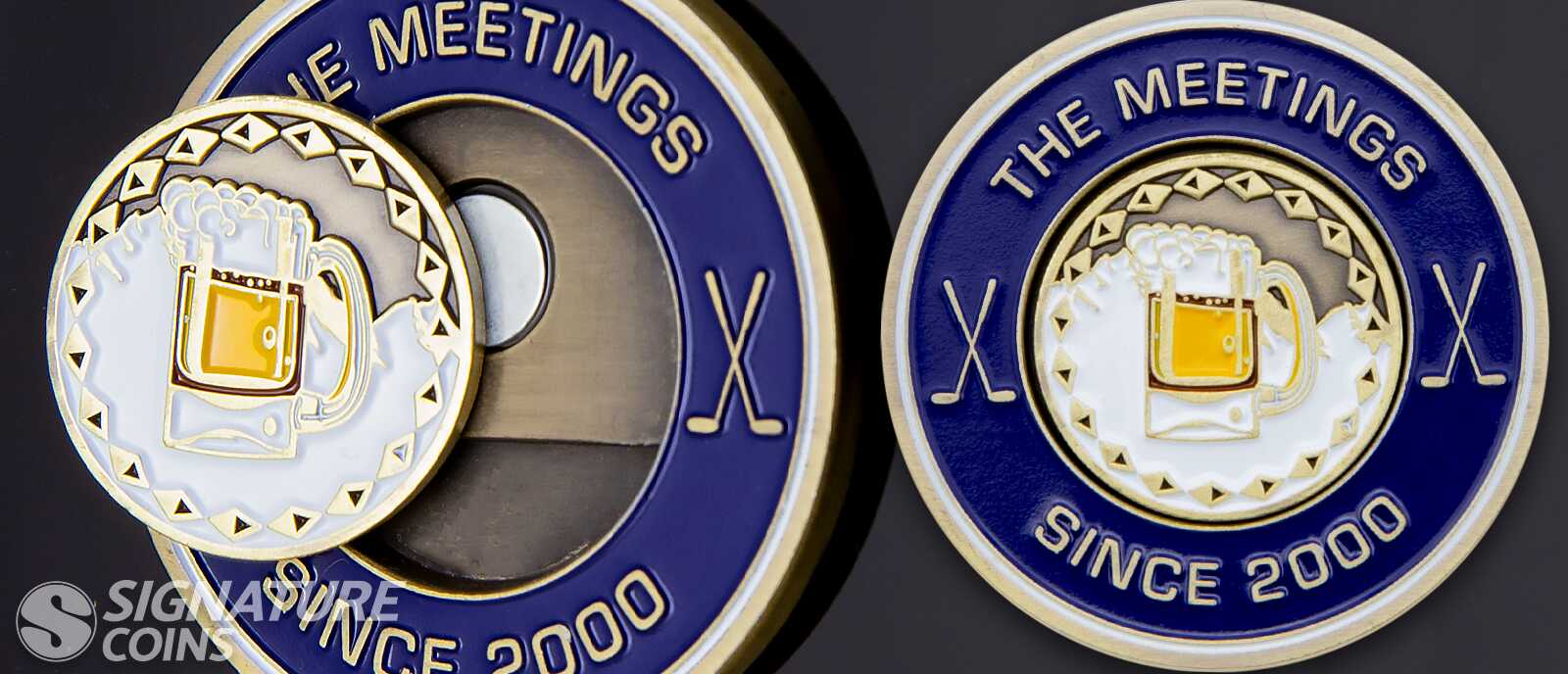 Golf Ball Marker Signature Coins