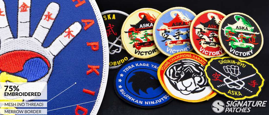 Signature Patches 75Embroidered-Karate-Patches