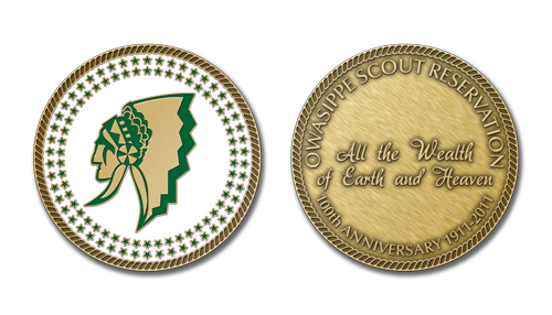 Owasippe 100th Anniversary Challenge Coins a Hit with Recipients