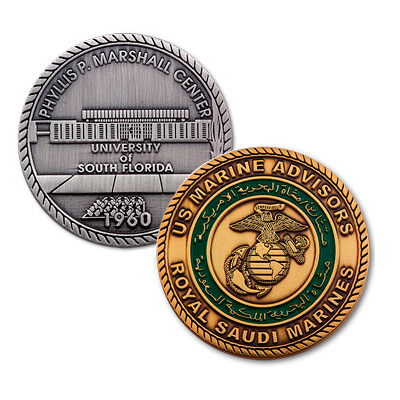 Antique Finishes on Challenge Coins Are Distinct and Attractive