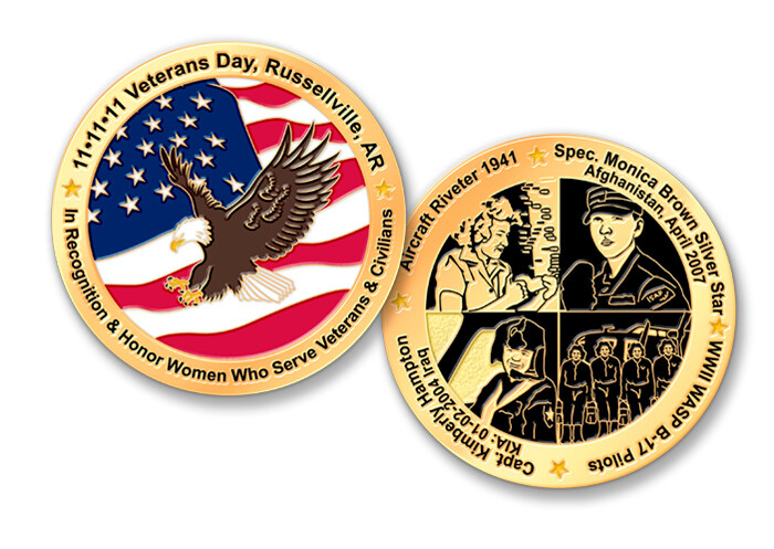 Pope County, Arkansas Salute to Freedom Task Force Thanks Us for Challenge Coins