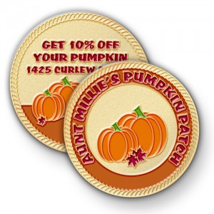 Advertise Your Pumpkin Patch with Custom Challenge Coins