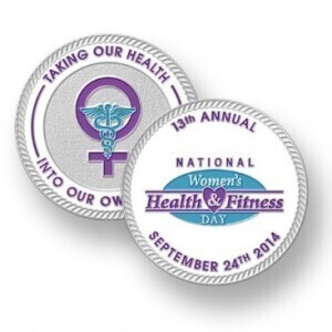 Create Custom Challenge Coins for National Women’s Health and Fitness Day