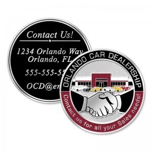 Custom Car Salesman Challenge Coins Replace Traditional Business Cards