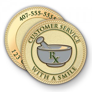 Create Custom Challenge Coins to Promote Your Drugstore or Pharmacy