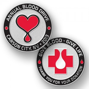 National Volunteer Blood Donor Month Custom Challenge Coins