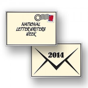 Envelope Shaped Custom Challenge Coins for Universal Letter Writing Week