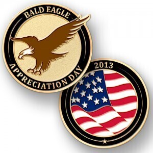 Create Custom Bald Eagle Appreciation Days Challenge Coins for Your Community