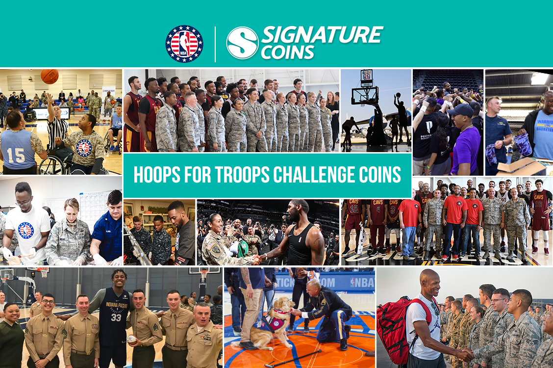 Hoops For Troops Challenge Coins