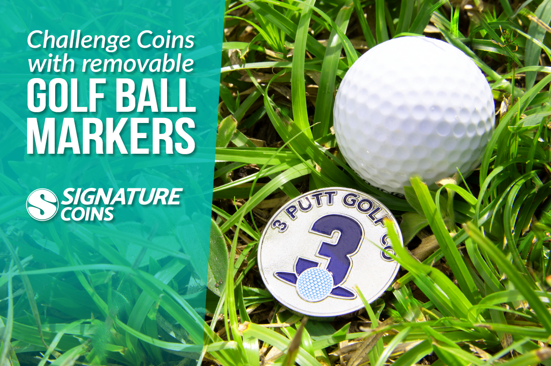 Challenge Coins With Removable Golf Ball Markers