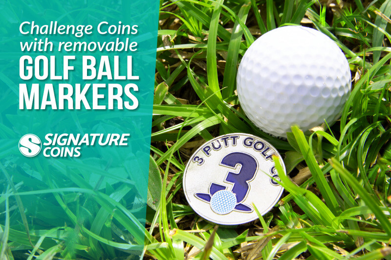 Challenge Coins With Removable Golf Ball Markers
