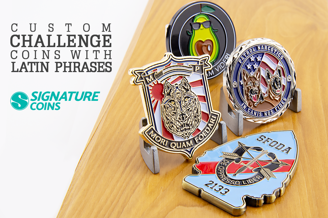 Custom Challenge Coins with Latin Phrases