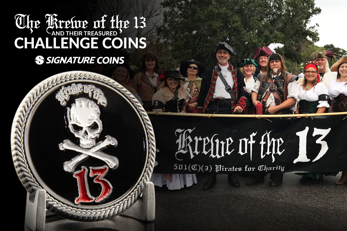 Krewe of the 13 and Their Pirate Challenge Coins