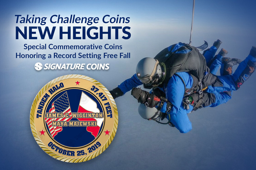 Taking Challenge Coins to New Heights: Special Commemorative Coins Honoring a Record Setting Free Fall