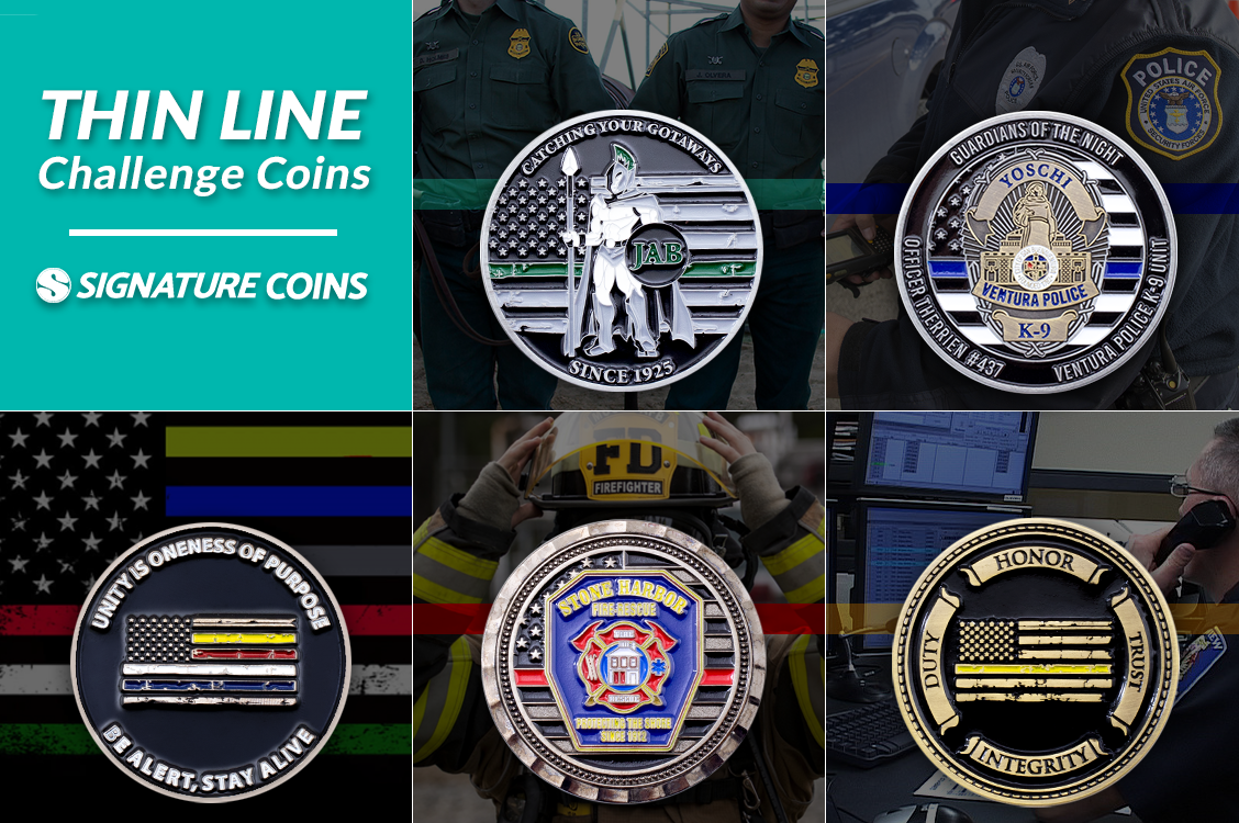 Thin Line Challenge Coins