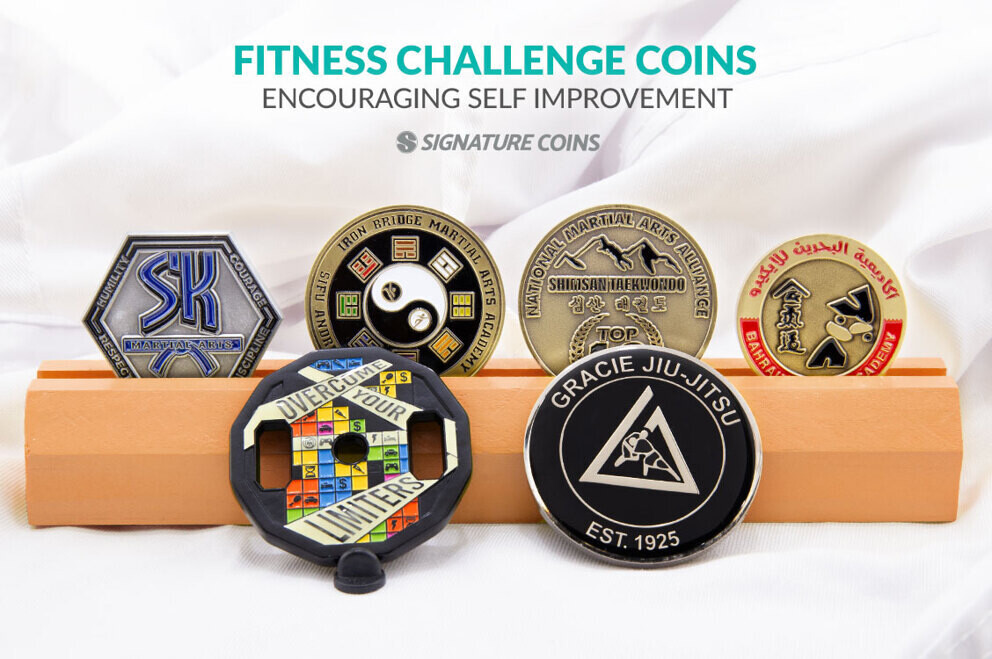 Fitness Challenge Coins Encouraging Self Improvement