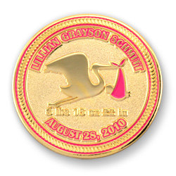 For Modern Birth Announcements Try Custom Challenge Coins
