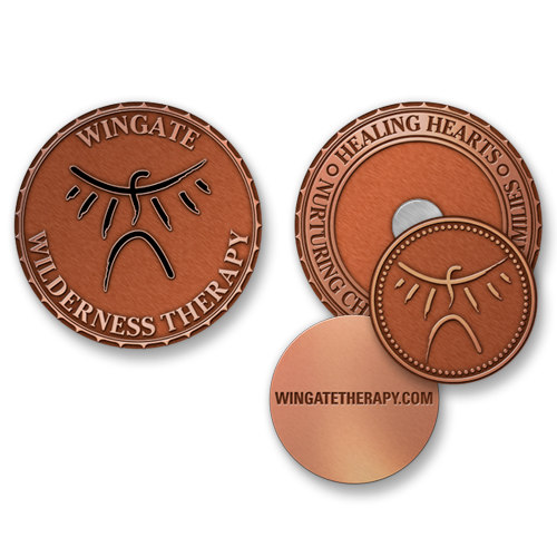 Challenge Coins with Removable Golf Ball Markers for Putting Green