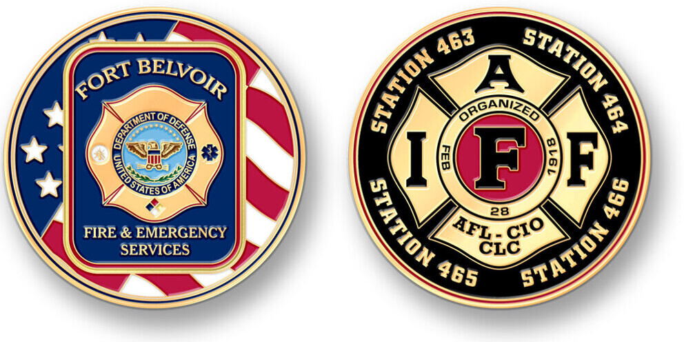 Firefighter Dustin Powell Creates Custom Challenge Coins for the Ft. Belvoir Fire Dept.