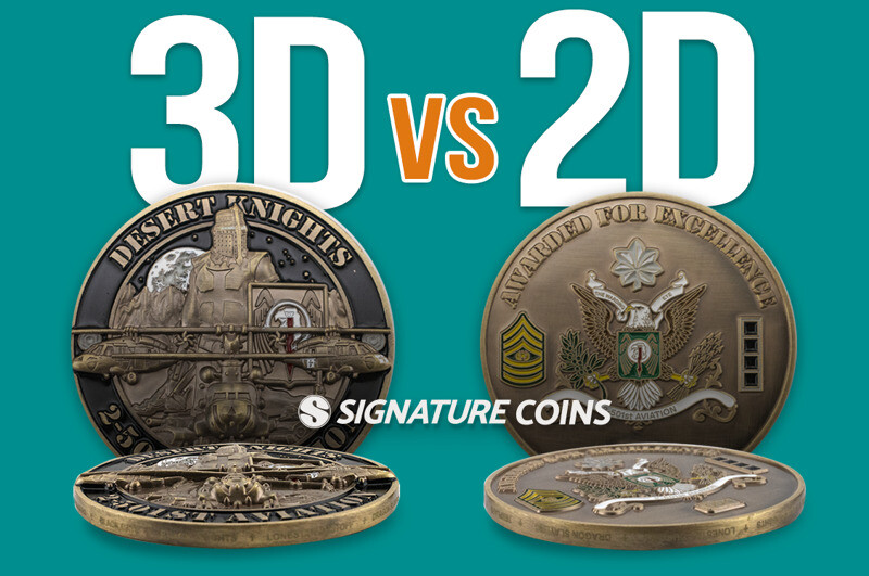From Concept to Coin: 3D vs. 2D Challenge Coins