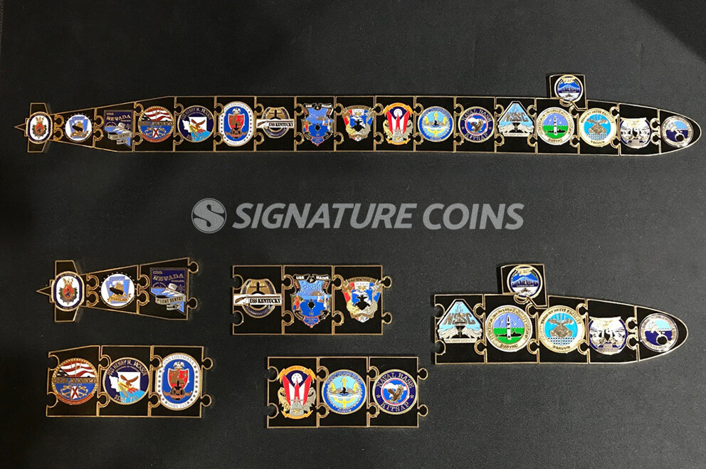 Interlocking Puzzle Piece Challenge Coins